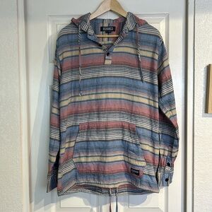 Ezekiel Flannel Hooded Shirt with Drawstring Bottom